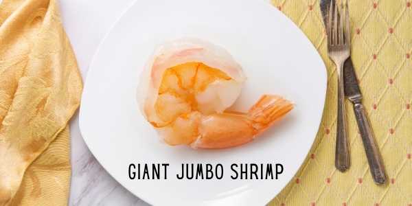 Giant Jumbo Shrimp Depicting Literary Term Oxymoron