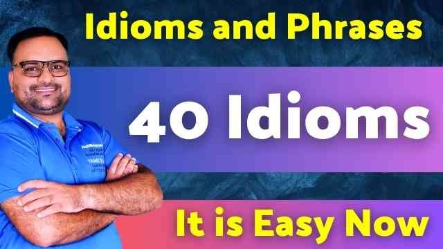 40 Idioms with Hindi Meanings and Example Sentences Phrases Understand Beautiful Lesson English Language Artistic Literary Example Sentences