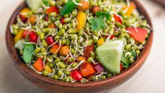 Sprout Salad Morning Breakfast For Muscle Gain Indian Food 