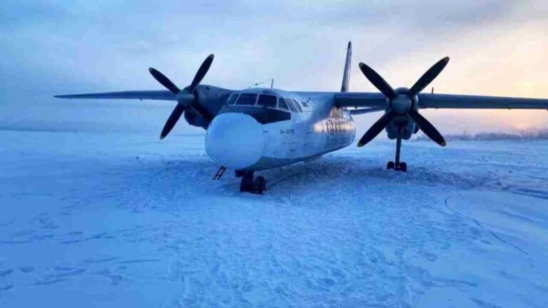 Unusual Landing: Russian Aircraft Safely Touches Down on Frozen River Due to Pilot Error