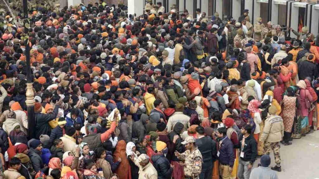 Crowd Management Challenges Emerge in Ayodhya as Devotees Flock to Newly Consecrated Ram Temple