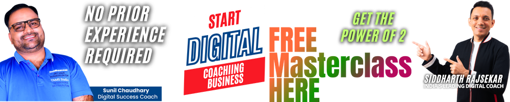 Become A Digital Coach with Siddharth Rajsekar and Get My Complete Support Power of 2 Masterclass LIVE Start Online Coaching Business