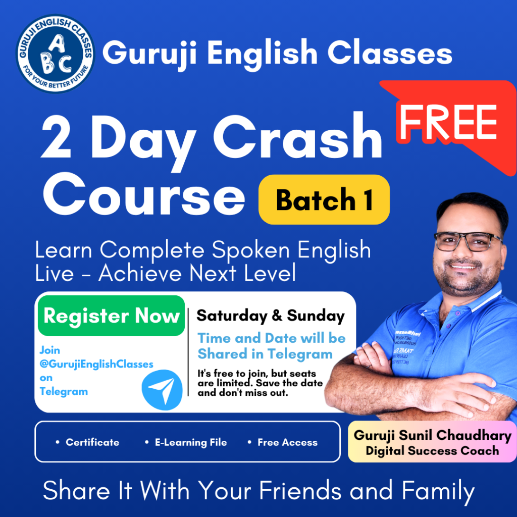 FREE Live Crash Course Live Spoken English