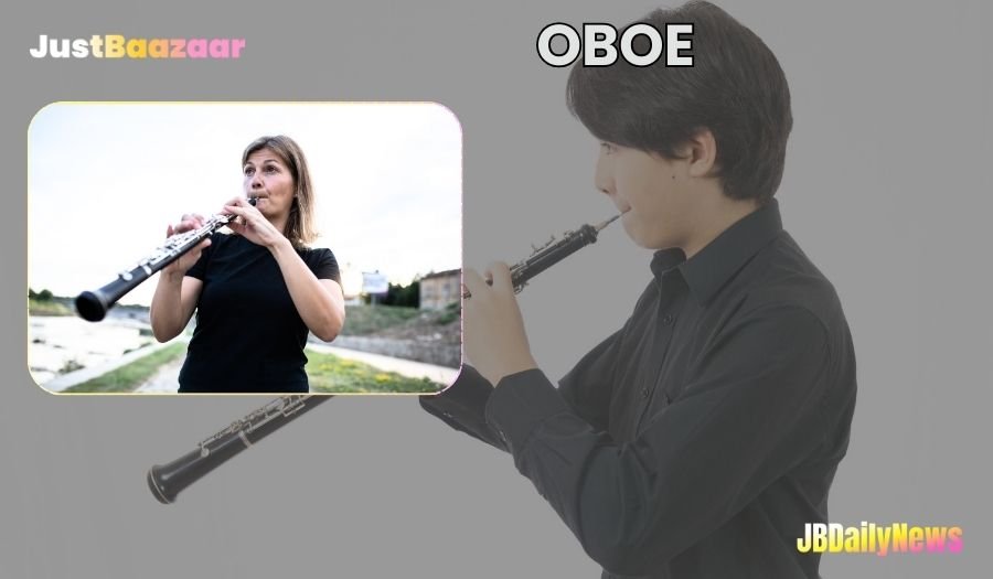 Lady Playing Oboe Musical Instrument Boy Playing Oboe