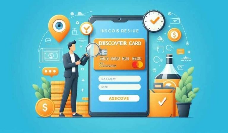 A user logging into their Discover Card account via the online portal.
